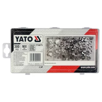   YATO Set piulițe hexagonale din oțel inoxidabil 300 buc M3-M10