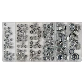  Set de piulițe autoblocante hexagonale YATO 146 bucăți M4-M12