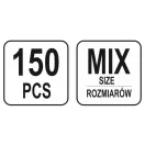 Set de piulițe cu șuruburi hexagonale închise YATO 150 bucăți M3-M10