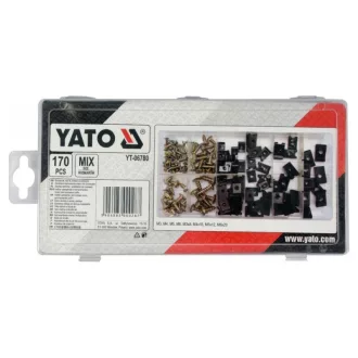 Set șuruburi și șaibe pentru caroserie YATO 170 de piese