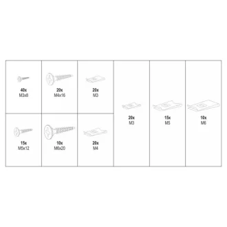 Set șuruburi și șaibe pentru caroserie YATO 170 de piese