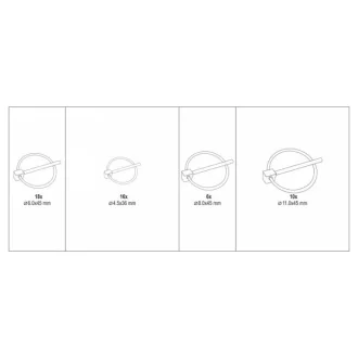 Set ace de siguranță YATO cu arc 50 buc