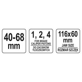 YATO Placuta recul cilindrului principal de frana 40 - 68 mm