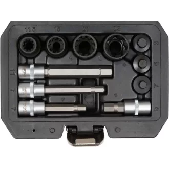   YATO Set chei tubulare ansamblu etrier frână 11 bucăți 3/8", 1/2" CrV