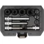 YATO Set chei tubulare ansamblu etrier frână 11 bucăți 3/8", 1/2" CrV