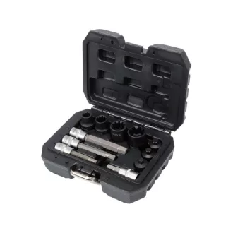   YATO Set chei tubulare ansamblu etrier frână 11 bucăți 3/8", 1/2" CrV