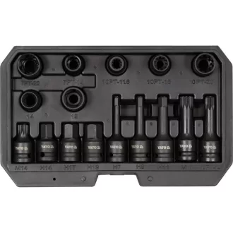   YATO Ansamblu etrier de frână set chei tubulare mecanice 16 bucăți 1/2" CrMo
