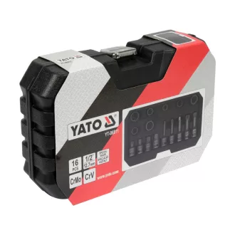   YATO Ansamblu etrier de frână set chei tubulare mecanice 16 bucăți 1/2" CrMo
