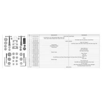   Kit asamblare cilindru principal de frână YATO 3/8" 35 piese