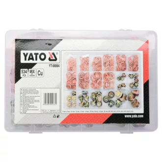Set șuruburi și șaibe YATO Baie de ulei din cupru 534 buc