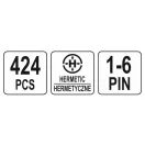 Set conector electric YATO 424 piese