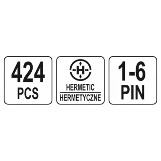 Set conector electric YATO 424 piese