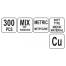 Set șaibe YATO Cupru 300 buc