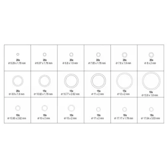   Set inele O-ring YATO pentru aparate de aer conditionat 270 buc