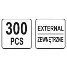 Set de inele YATO Seeger exterior 300 buc