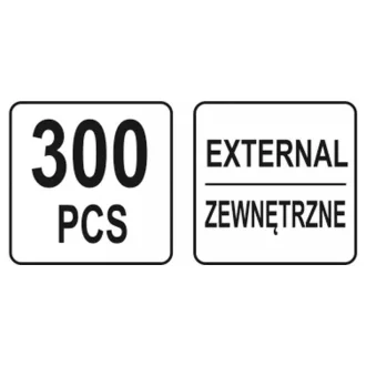 Set de inele YATO Seeger exterior 300 buc