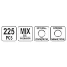 Set de inele YATO Seeger exterior-interior 225 buc