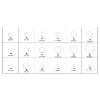 Set de inele YATO Seeger exterior-interior 225 buc