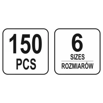 Set știfturi cu arc YATO 150 buc