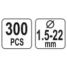 Set de inele E YATO 300 de piese