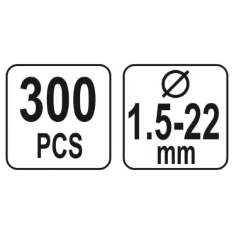Set de inele E YATO 300 de piese