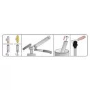 YATO Ungere cu pârghie 500 cm3 7-70 MPa presiune reglabilă