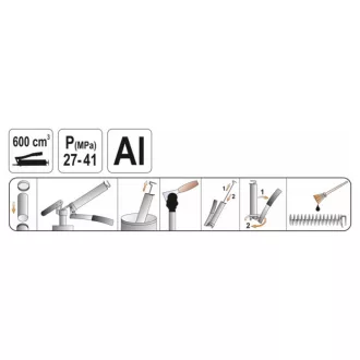 YATO Pompă manuală pentru ungere 600 ml 27-41 MPa