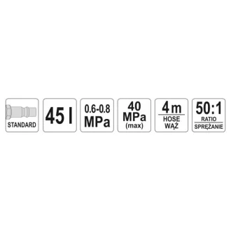 Pompa pneumatica pentru unsoare YATO 45 litri