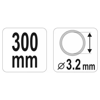 YATO Furtun de pârghie pentru pistol de unsoare 300 mm