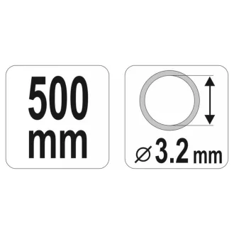 YATO Furtun de pârghie pentru pistol de unsoare 500 mm