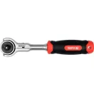 YATO Bară de antrenare cu clichet 1/4" 145 mm 72T cu cap rotativ CrV