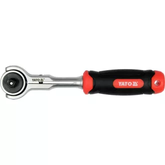   YATO Bară de antrenare cu clichet 1/4" 145 mm 72T cu cap rotativ CrV