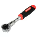 YATO Bară de antrenare cu clichet 1/4" 145 mm 72T cu cap rotativ CrV