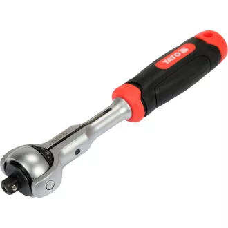   YATO Bară de antrenare cu clichet 1/4" 145 mm 72T cu cap rotativ CrV