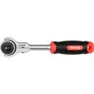 YATO Bară de acționare cu clichet 3/8" 195 mm 72T cu cap rotativ CrV