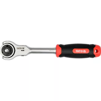   YATO Bară de acționare cu clichet 1/2" 255 mm 72T cu cap rotativ CrV