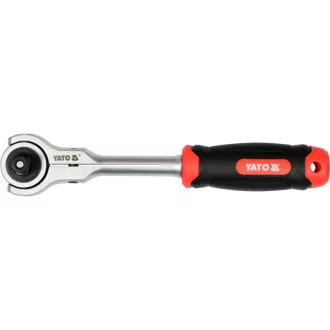   YATO Bară de acționare cu clichet 1/2" 255 mm 72T cu cap rotativ CrV
