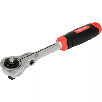   YATO Bară de acționare cu clichet 1/2" 255 mm 72T cu cap rotativ CrV