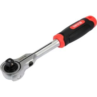   YATO Bară de acționare cu clichet 1/2" 255 mm 72T cu cap rotativ CrV