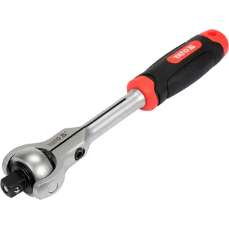   YATO Bară de acționare cu clichet 1/2" 255 mm 72T cu cap rotativ CrV