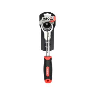   YATO Bară de acționare cu clichet 1/2" 255 mm 72T cu cap rotativ CrV