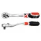Coadă de antrenare cu clichet YATO 3/8" 200mm 72T Tijă îndoită Mâner moale CrV