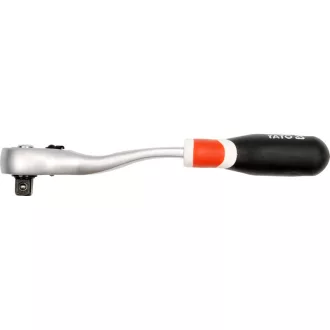   Coadă de antrenare cu clichet YATO 1/2" 255mm 72T Tijă îndoită Mâner moale CrV