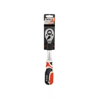   Coadă de antrenare cu clichet YATO 1/2" 255mm 72T Tijă îndoită Mâner moale CrV