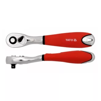   Tijă de antrenare cu clichet YATO 1/4" 155 mm 72T tijă îndoită CrV