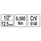 YATO Cheie dinamometrică 1/2" 0-300 Nm CrV