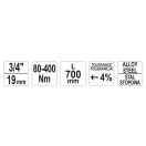 Cheie dinamometrică YATO 3/4" 80-400 Nm / 676-697 mm CrV
