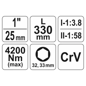 Multiplicator de cuplu YATO 1" 4200 Nm