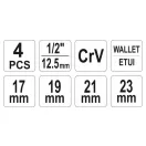 YATO cheie cruce 1/2" 17 x 19 x 21 x 23 mm CrV dezasamblată