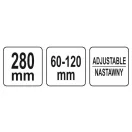 Clești pentru îndepărtarea filtrului de ulei YATO 60-120 mm